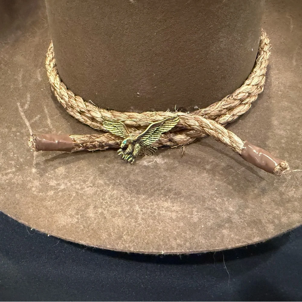 Custom Brown Cowboy Hat with Braided Band - Picture 6 of 11